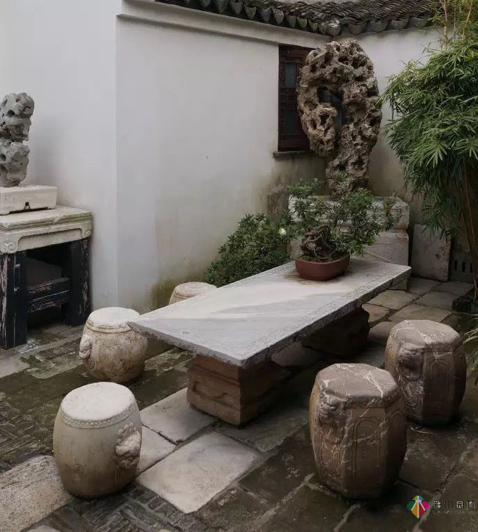 花園設計中的老石器應用,妙到了極點