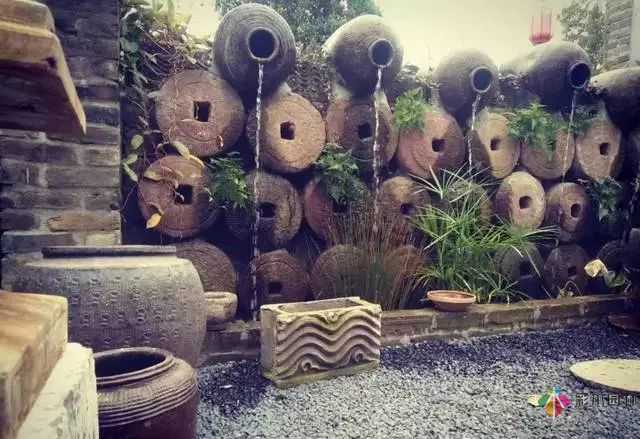 花園設計中的老石器應用,妙到了極點
