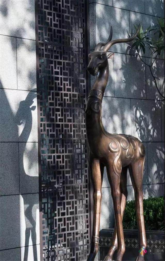 園林景觀設計中的動物小品，一不小心驚醒了精靈