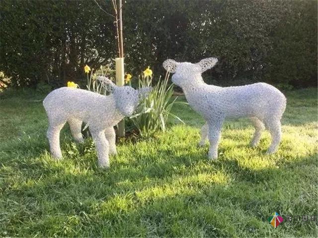 園林景觀設計中的動物小品，一不小心驚醒了精靈