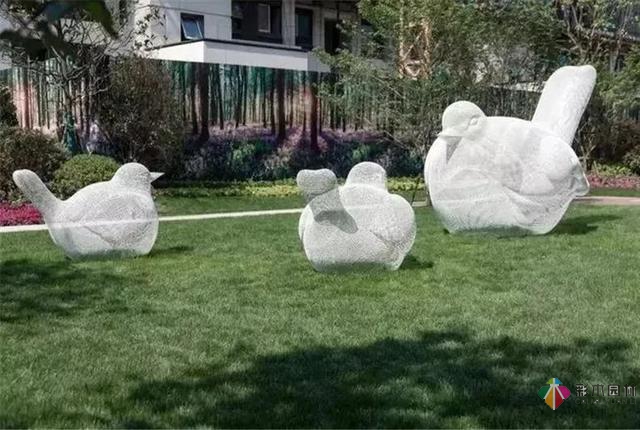 園林景觀設計中的動物小品，一不小心驚醒了精靈