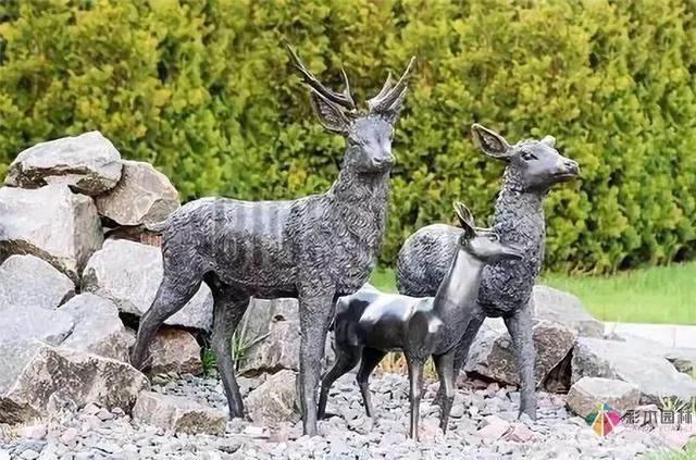 園林景觀設計中的動物小品，一不小心驚醒了精靈