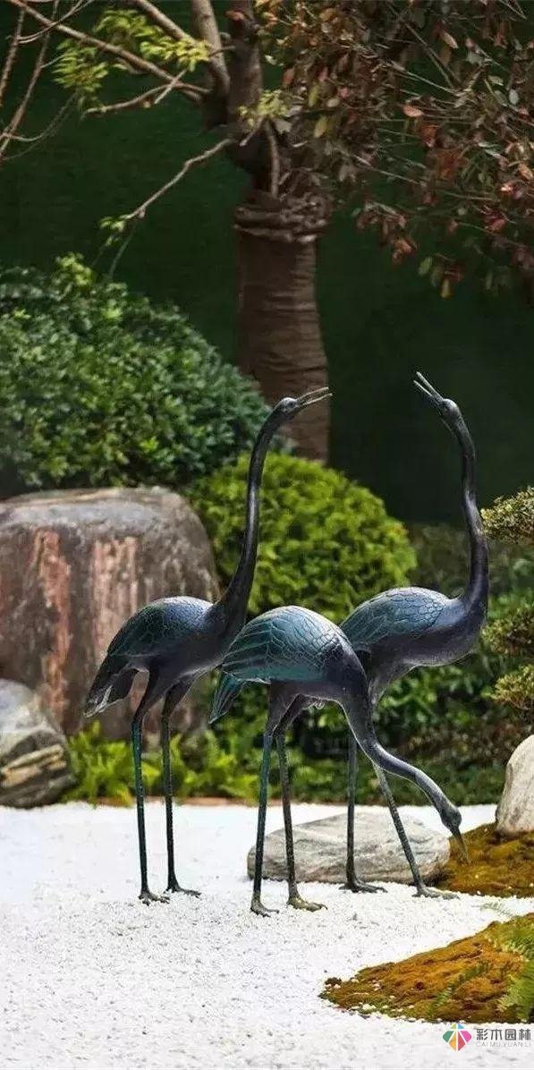 園林景觀設計中的動物小品，一不小心驚醒了精靈