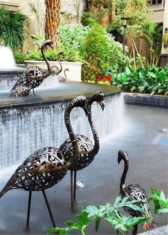 園林景觀設計中的動物小品，一不小心驚醒了精靈